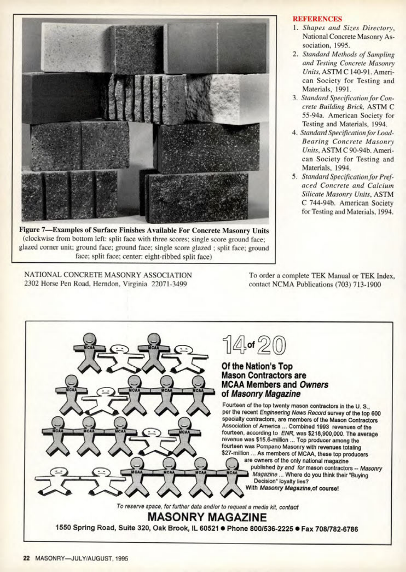 Masonry Magazine August 1995 Page. 22