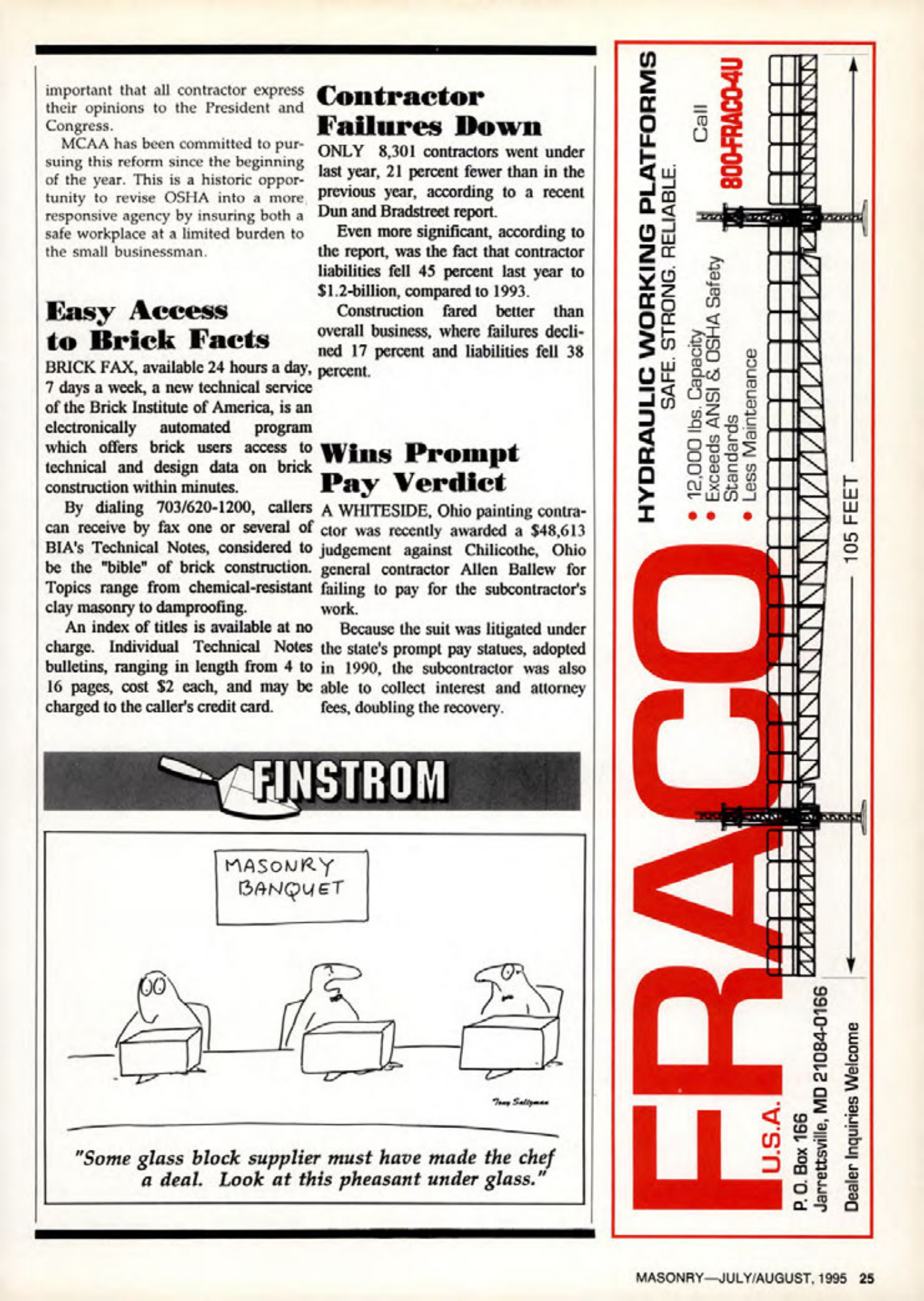Masonry Magazine August 1995 Page. 25