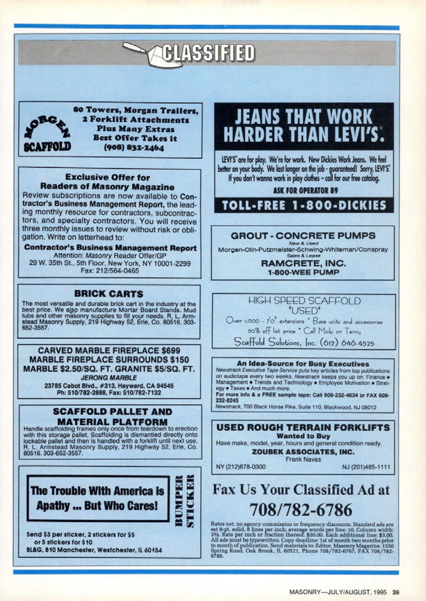 Masonry Magazine August 1995 Page. 39