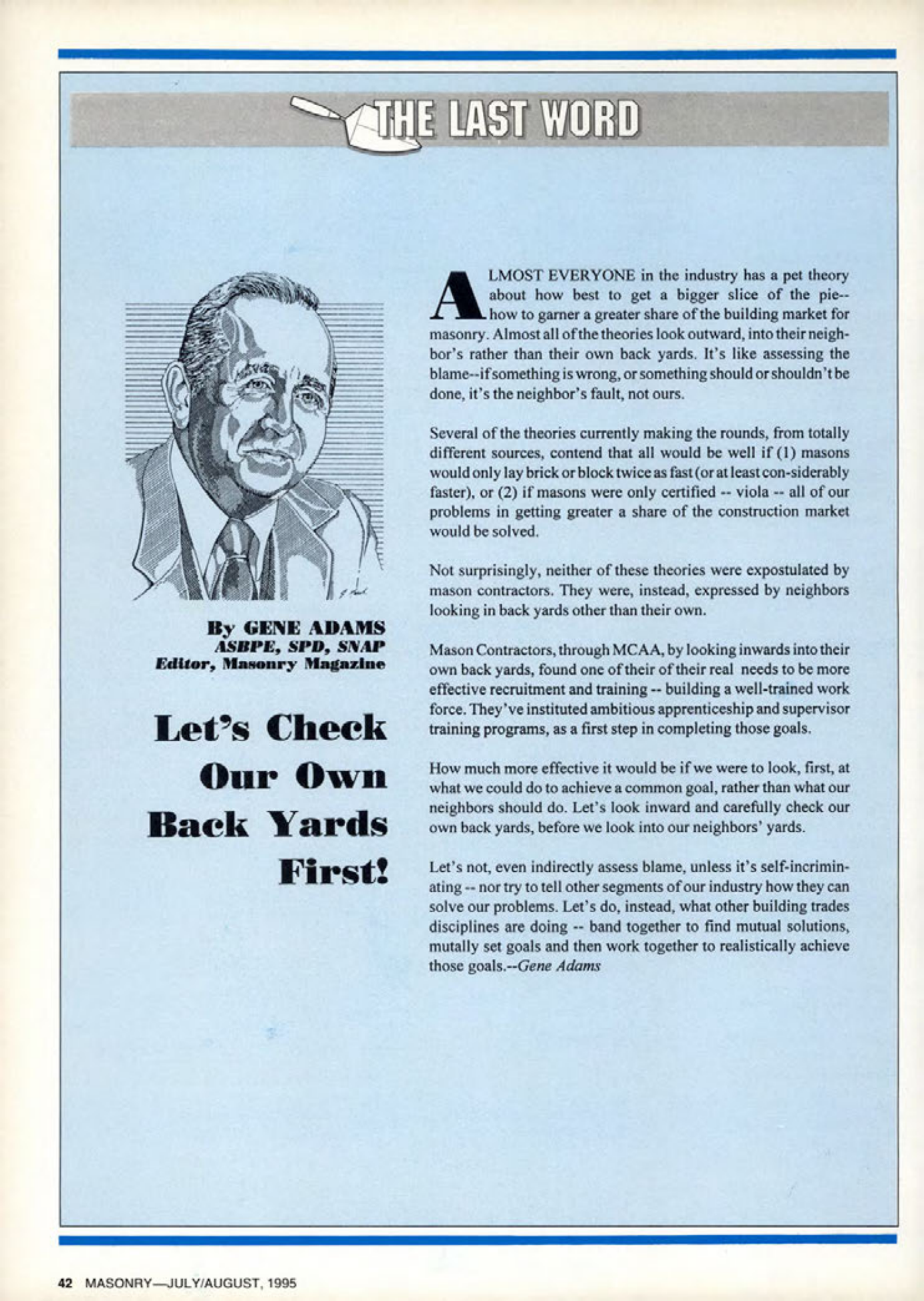 Masonry Magazine August 1995 Page. 42