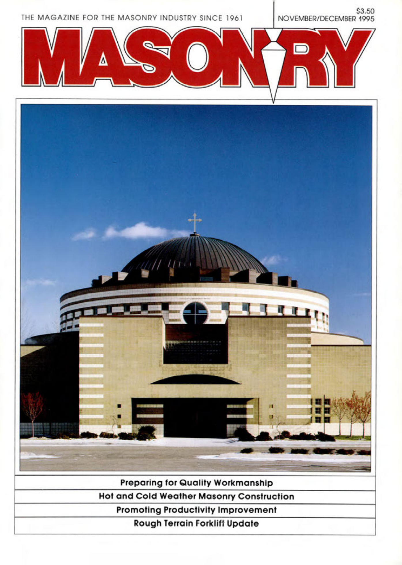 Masonry Magazine December 1995 Page. 1