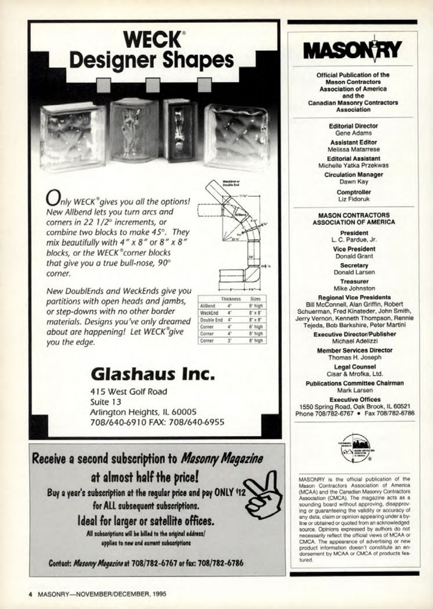 Masonry Magazine December 1995 Page. 4