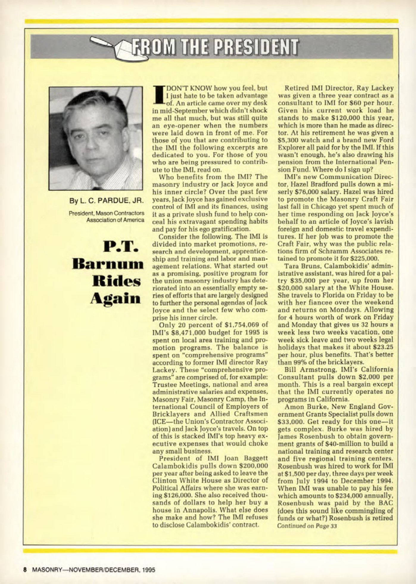 Masonry Magazine December 1995 Page. 8