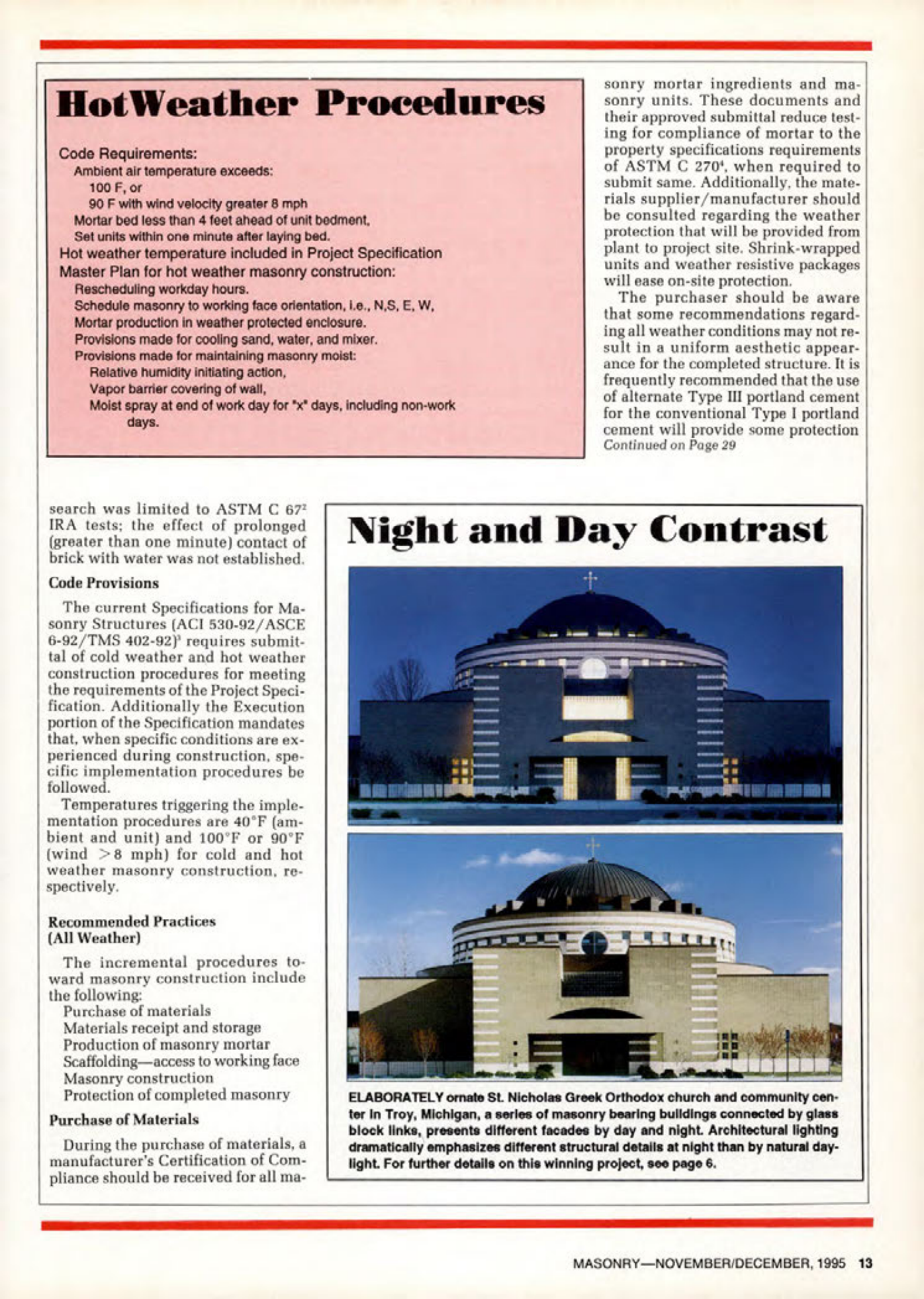 Masonry Magazine December 1995 Page. 13