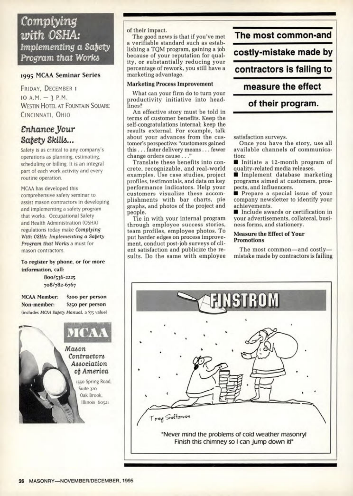 Masonry Magazine December 1995 Page. 26