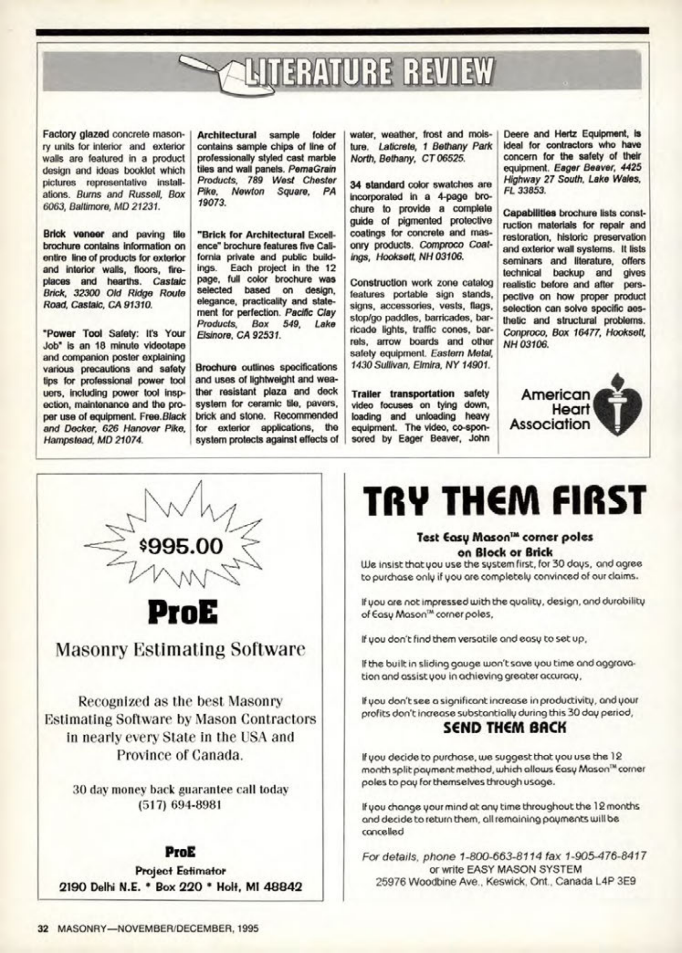 Masonry Magazine December 1995 Page. 32