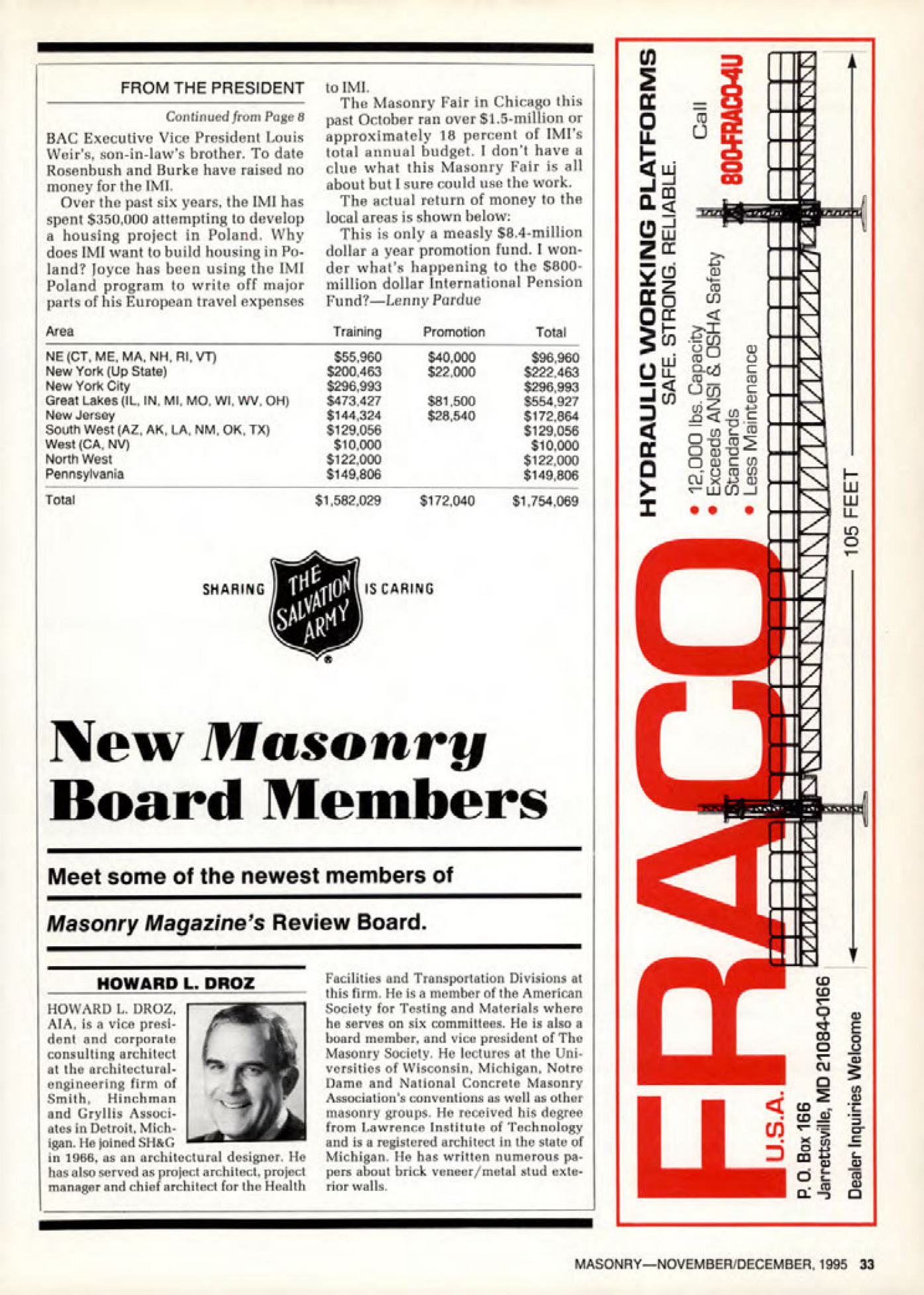 Masonry Magazine December 1995 Page. 33