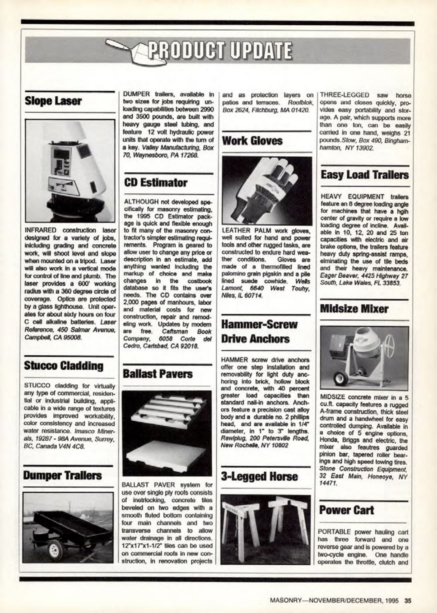 Masonry Magazine December 1995 Page. 35