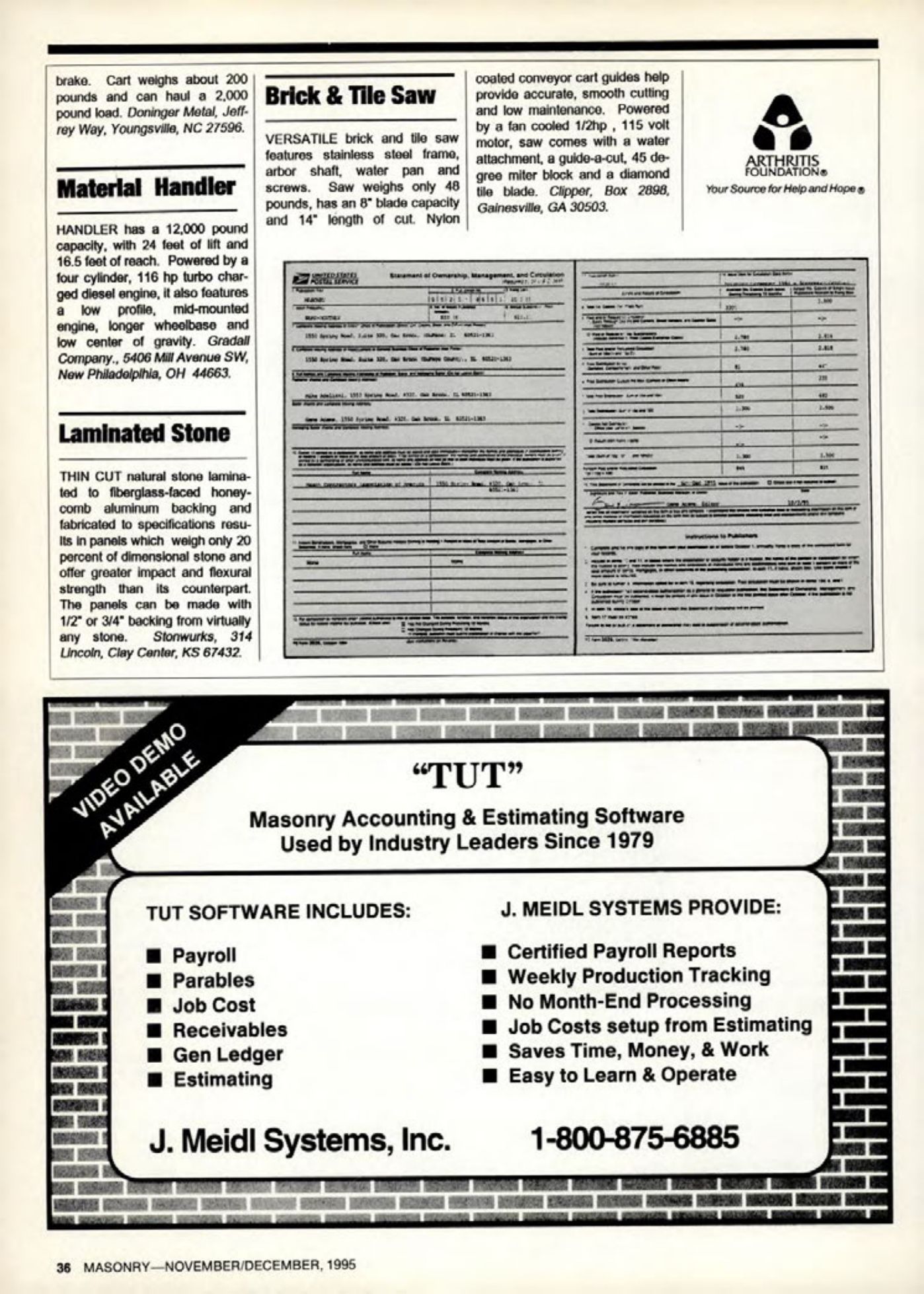 Masonry Magazine December 1995 Page. 36
