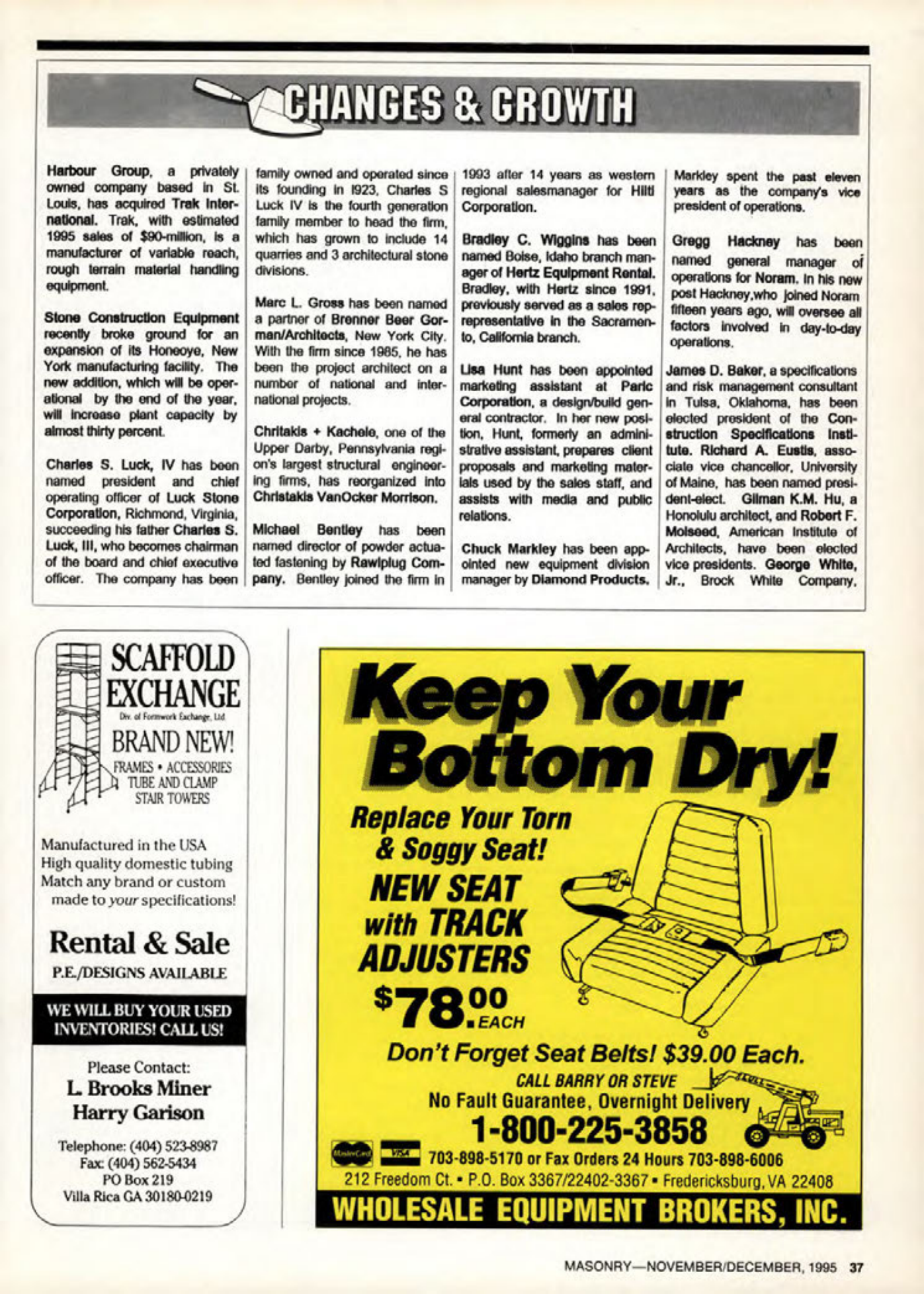 Masonry Magazine December 1995 Page. 37
