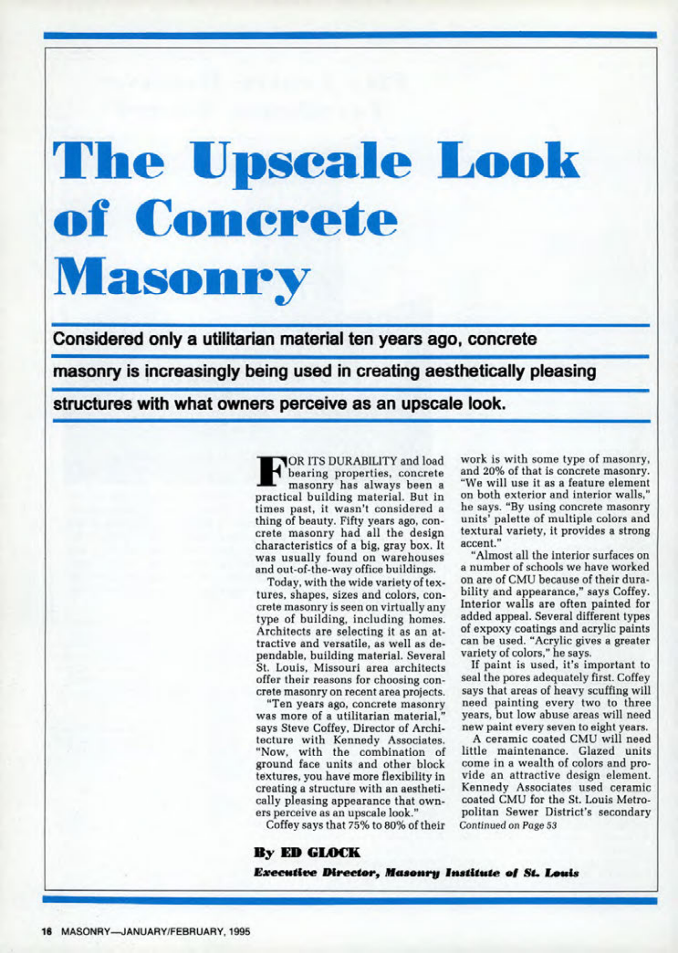 Masonry Magazine February 1995 Page. 16