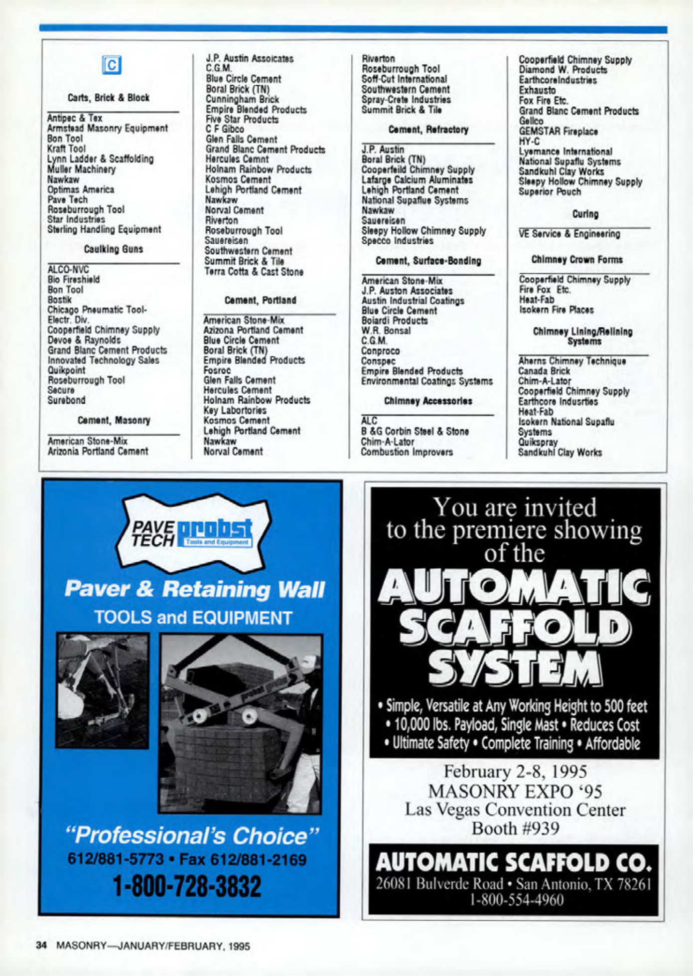 Masonry Magazine February 1995 Page. 34