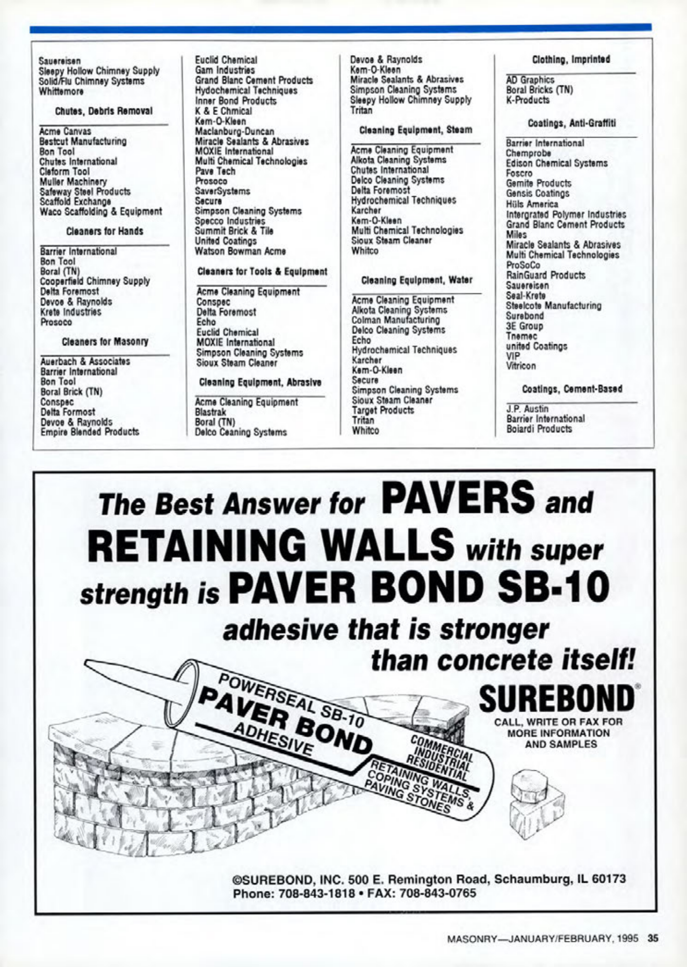 Masonry Magazine February 1995 Page. 35