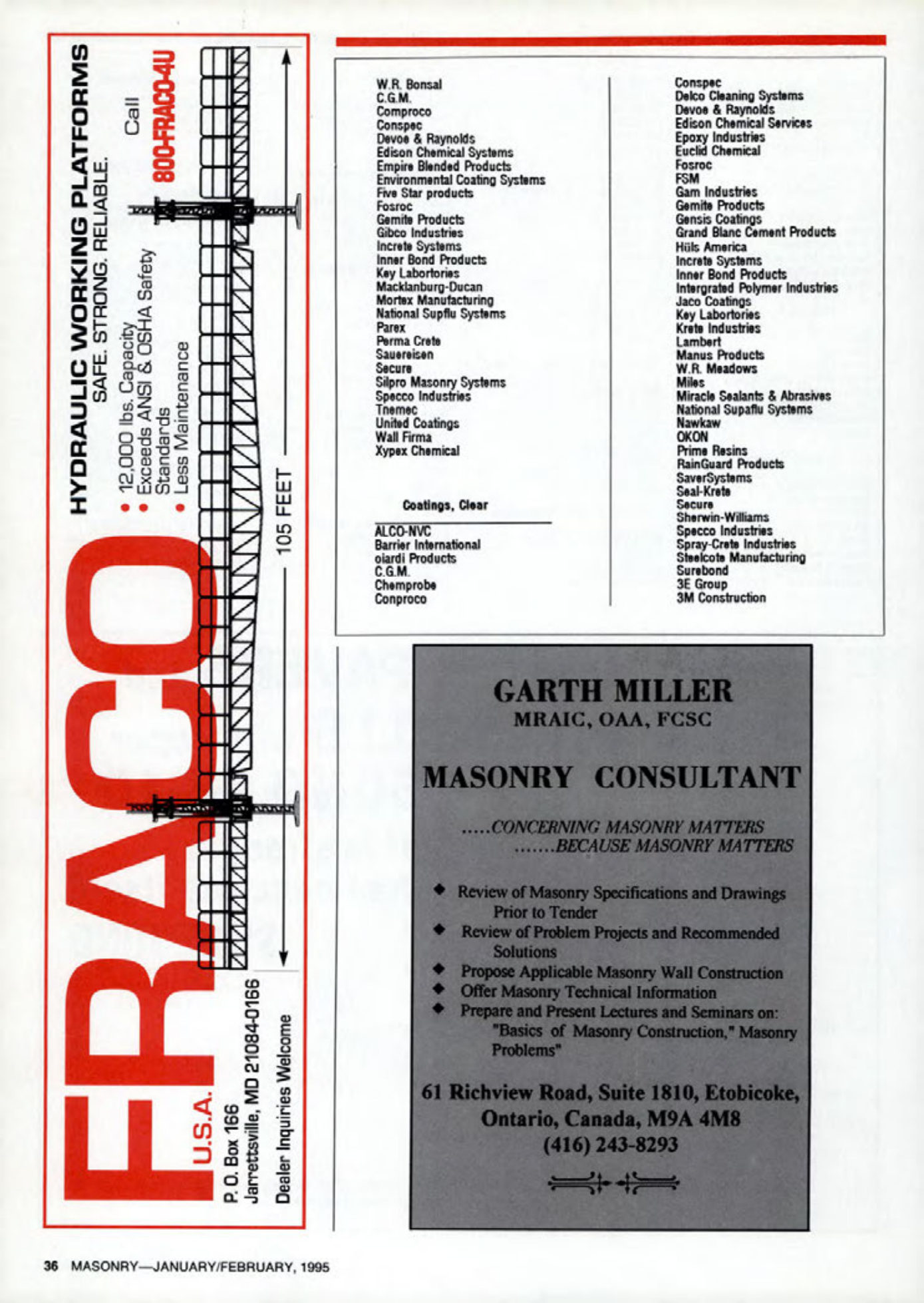 Masonry Magazine February 1995 Page. 36