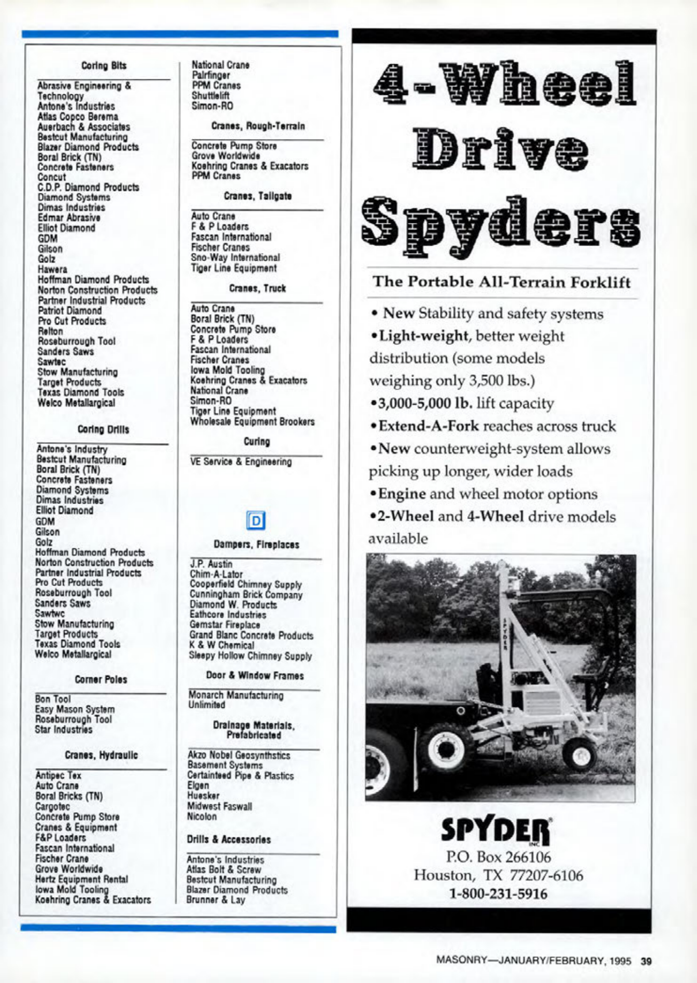 Masonry Magazine February 1995 Page. 39