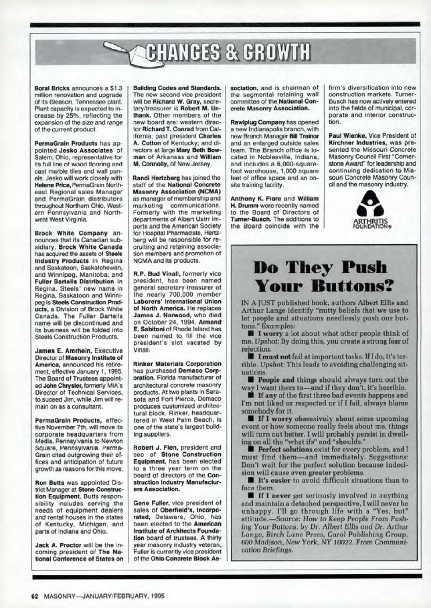 Masonry Magazine February 1995 Page. 62