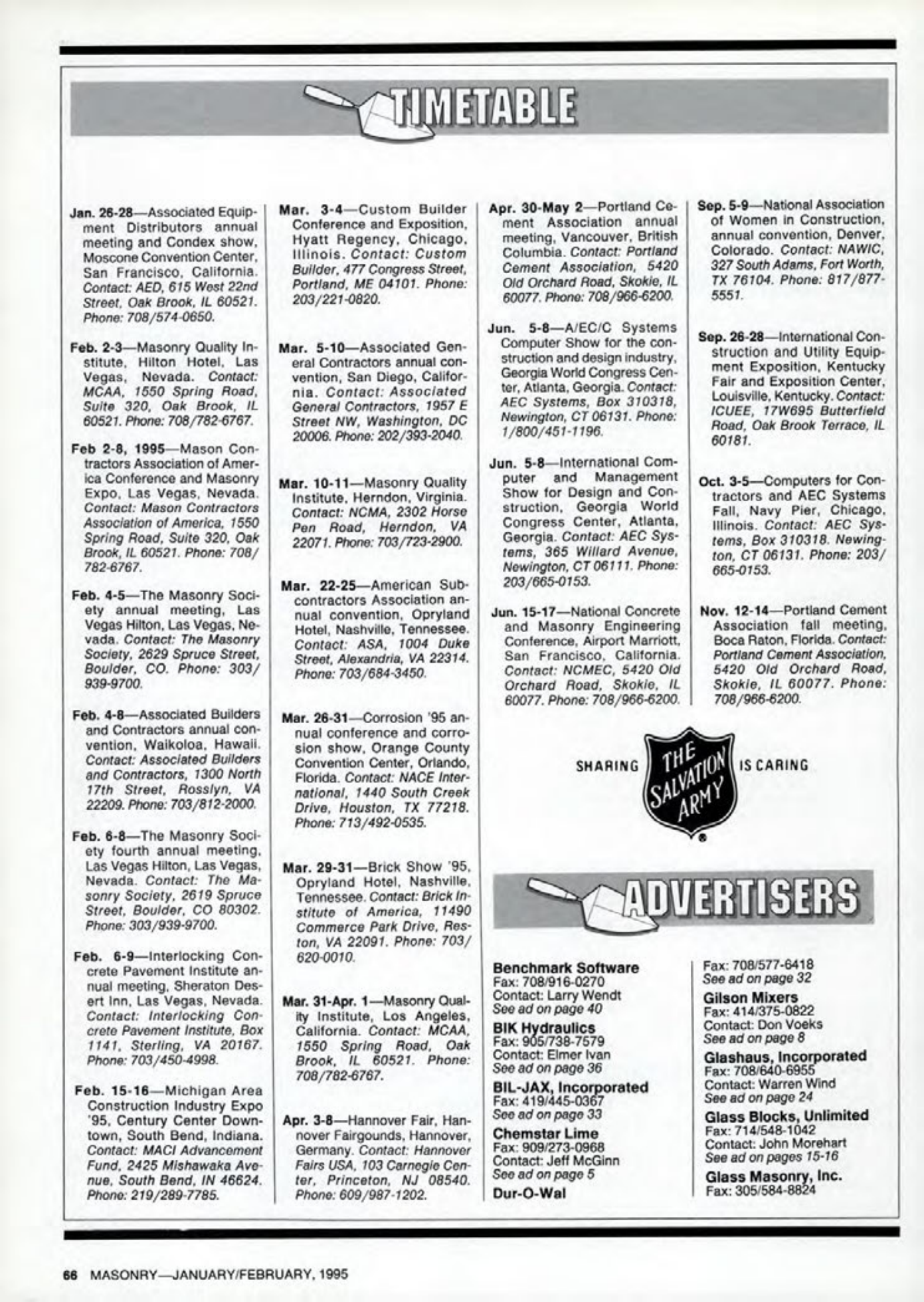 Masonry Magazine February 1995 Page. 66