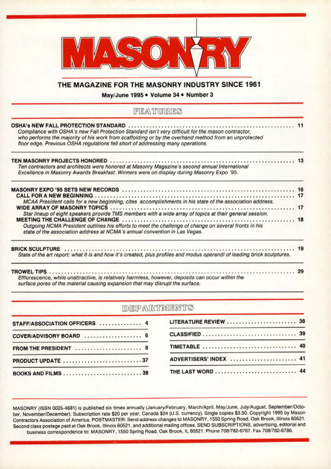 Masonry Magazine June 1995 Page. 3