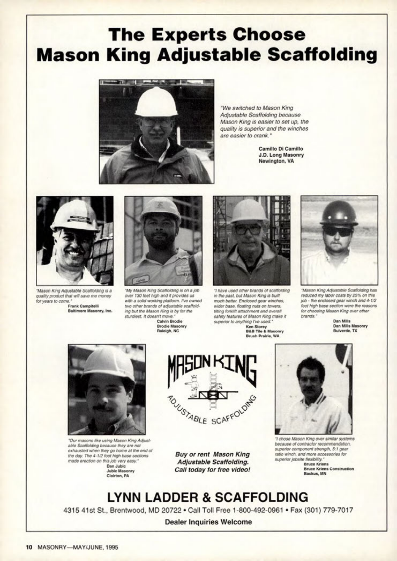 Masonry Magazine June 1995 Page. 10