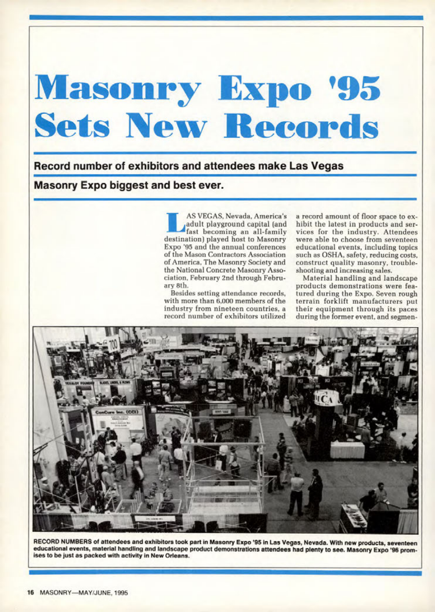 Masonry Magazine June 1995 Page. 16