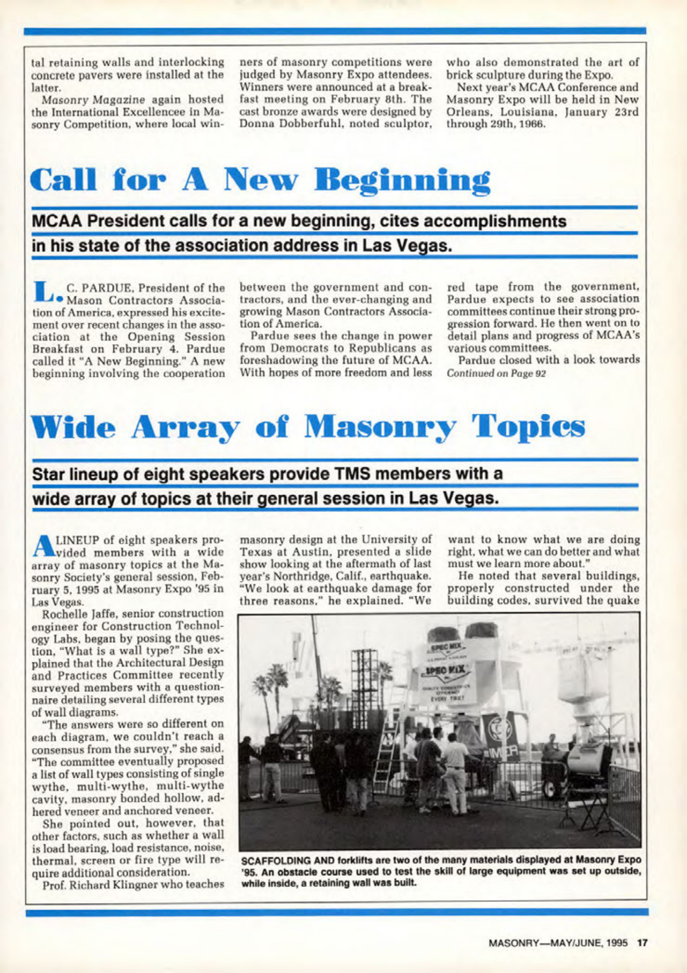 Masonry Magazine June 1995 Page. 17