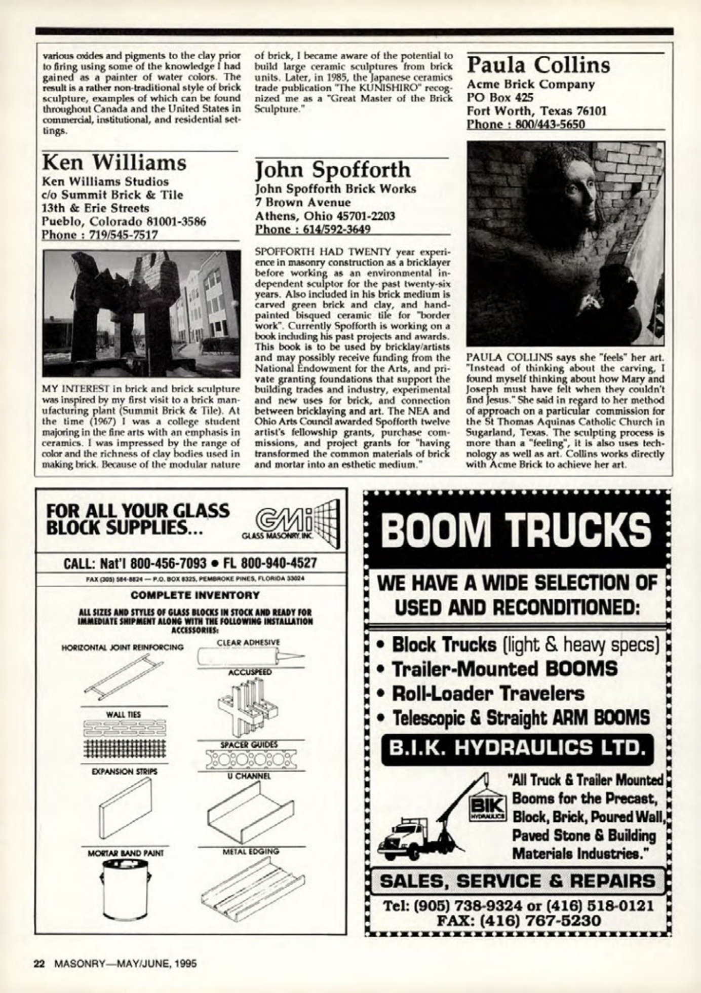 Masonry Magazine June 1995 Page. 22