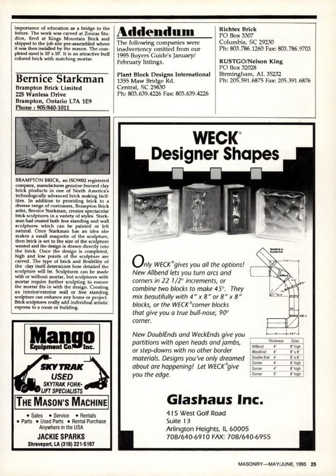Masonry Magazine June 1995 Page. 25