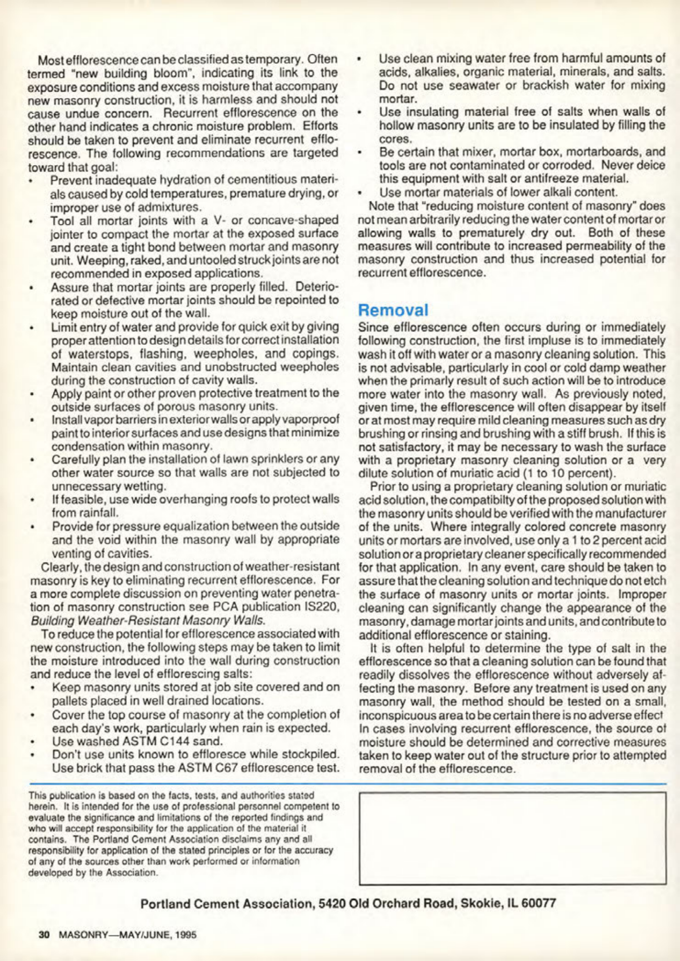 Masonry Magazine June 1995 Page. 30