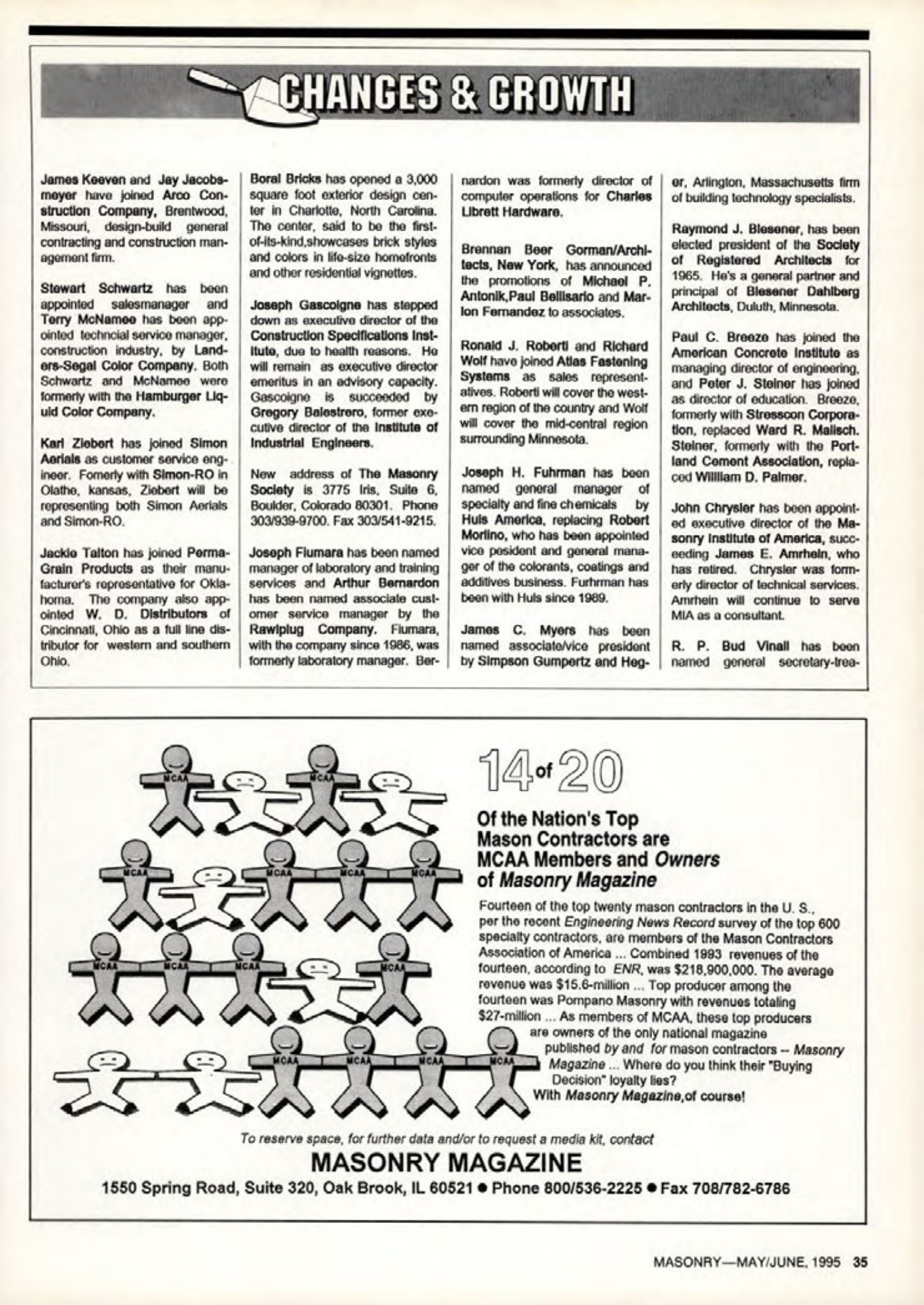 Masonry Magazine June 1995 Page. 35