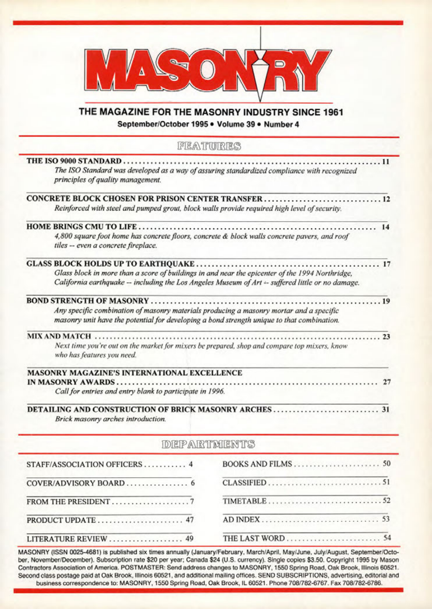 Masonry Magazine October 1995 Page. 3