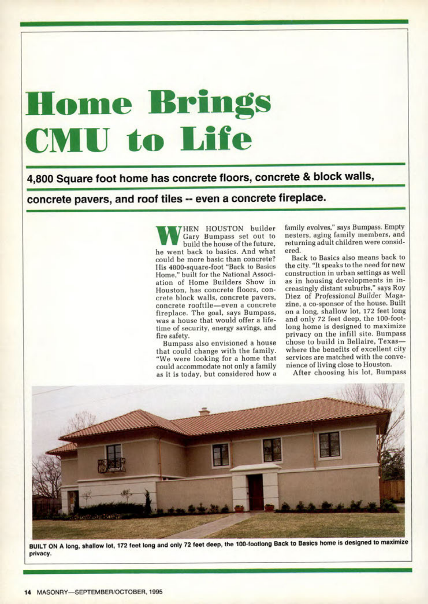 Masonry Magazine October 1995 Page. 14