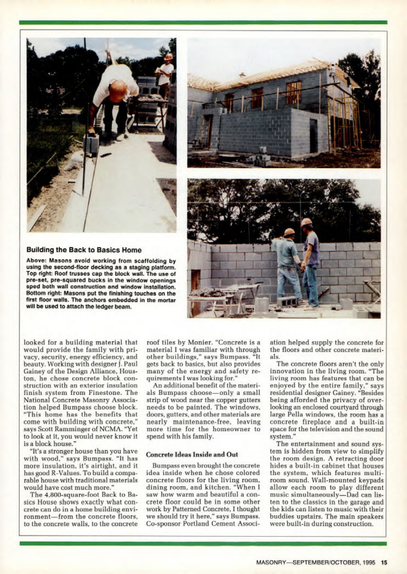 Masonry Magazine October 1995 Page. 15