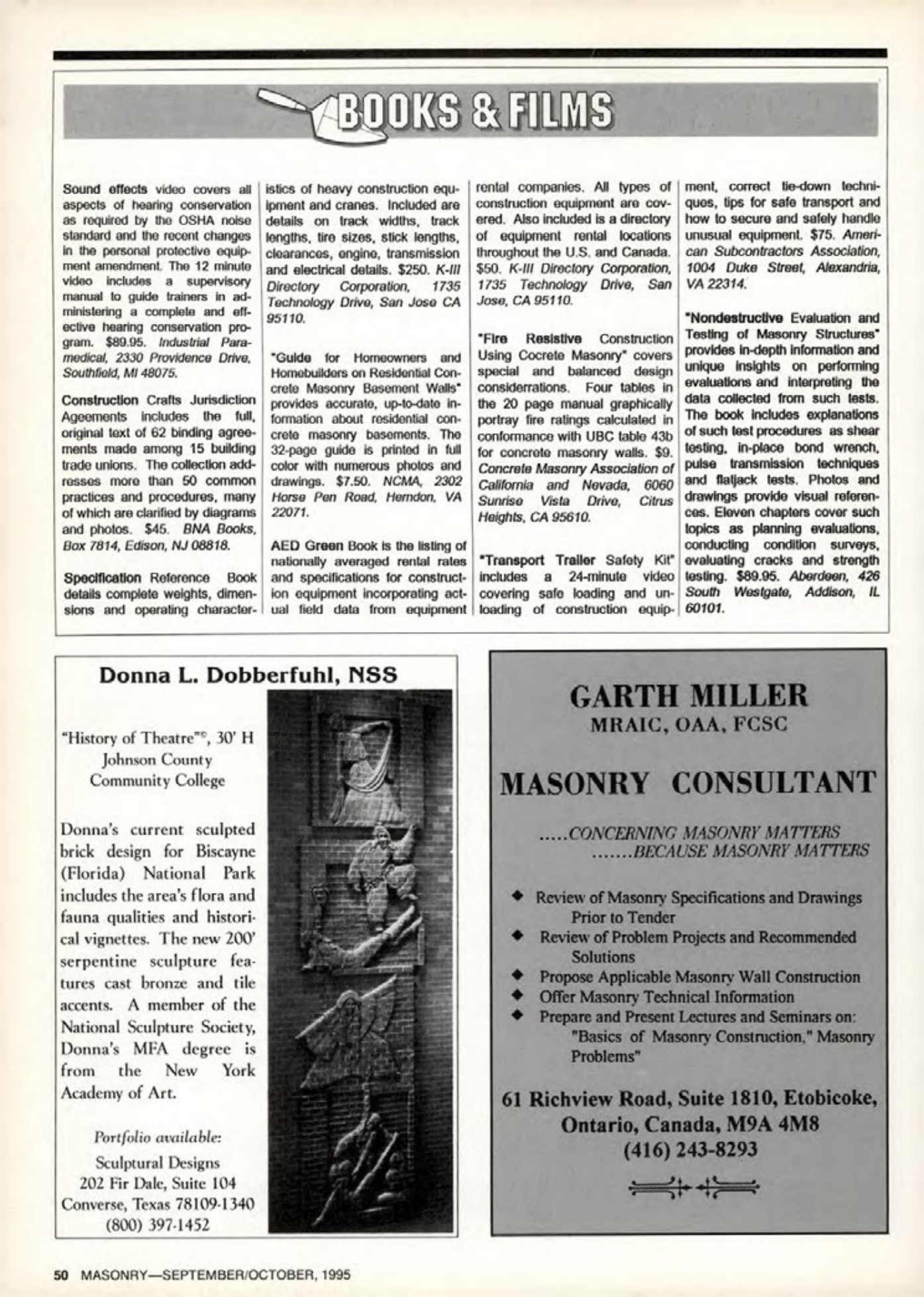 Masonry Magazine October 1995 Page. 50