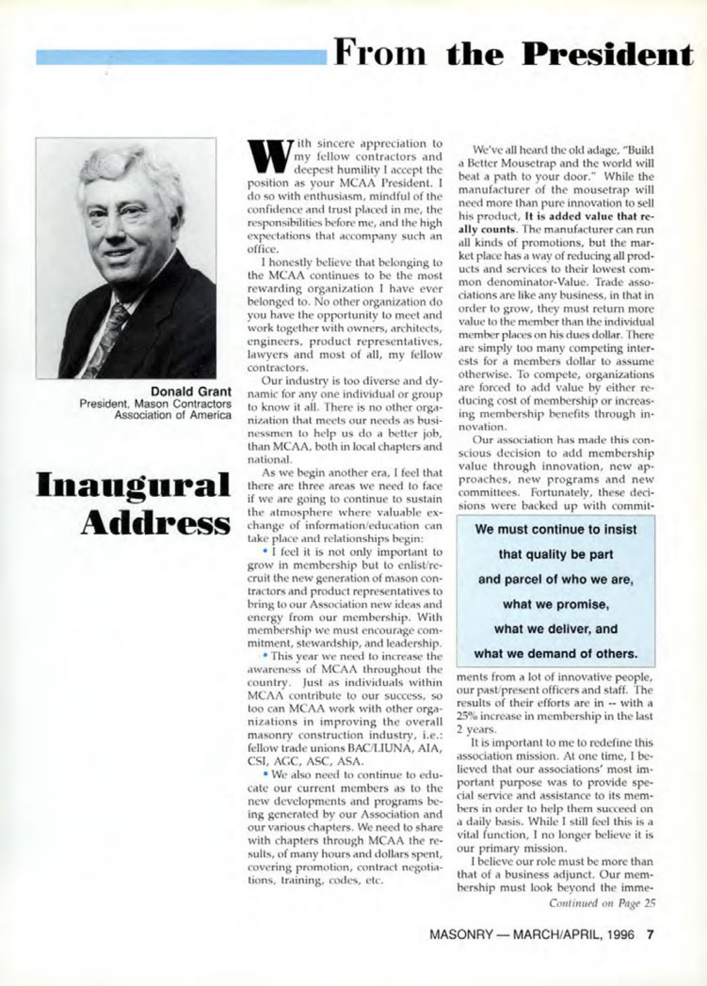 Masonry Magazine April 1996 Page. 7