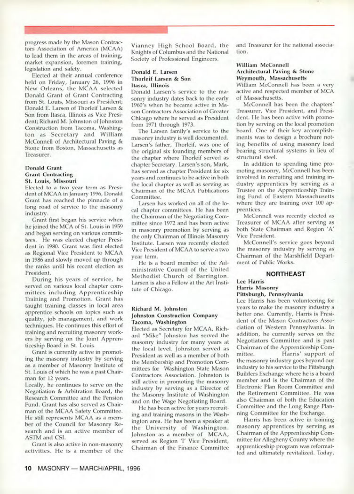 Masonry Magazine April 1996 Page. 10