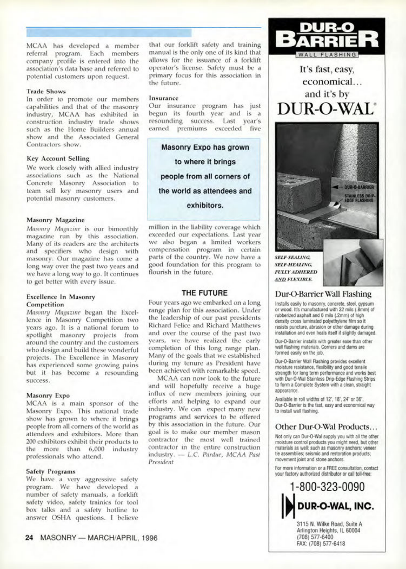 Masonry Magazine April 1996 Page. 24