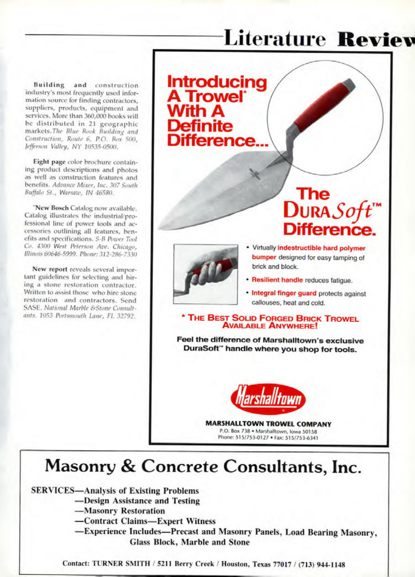 Masonry Magazine April 1996 Page. 29
