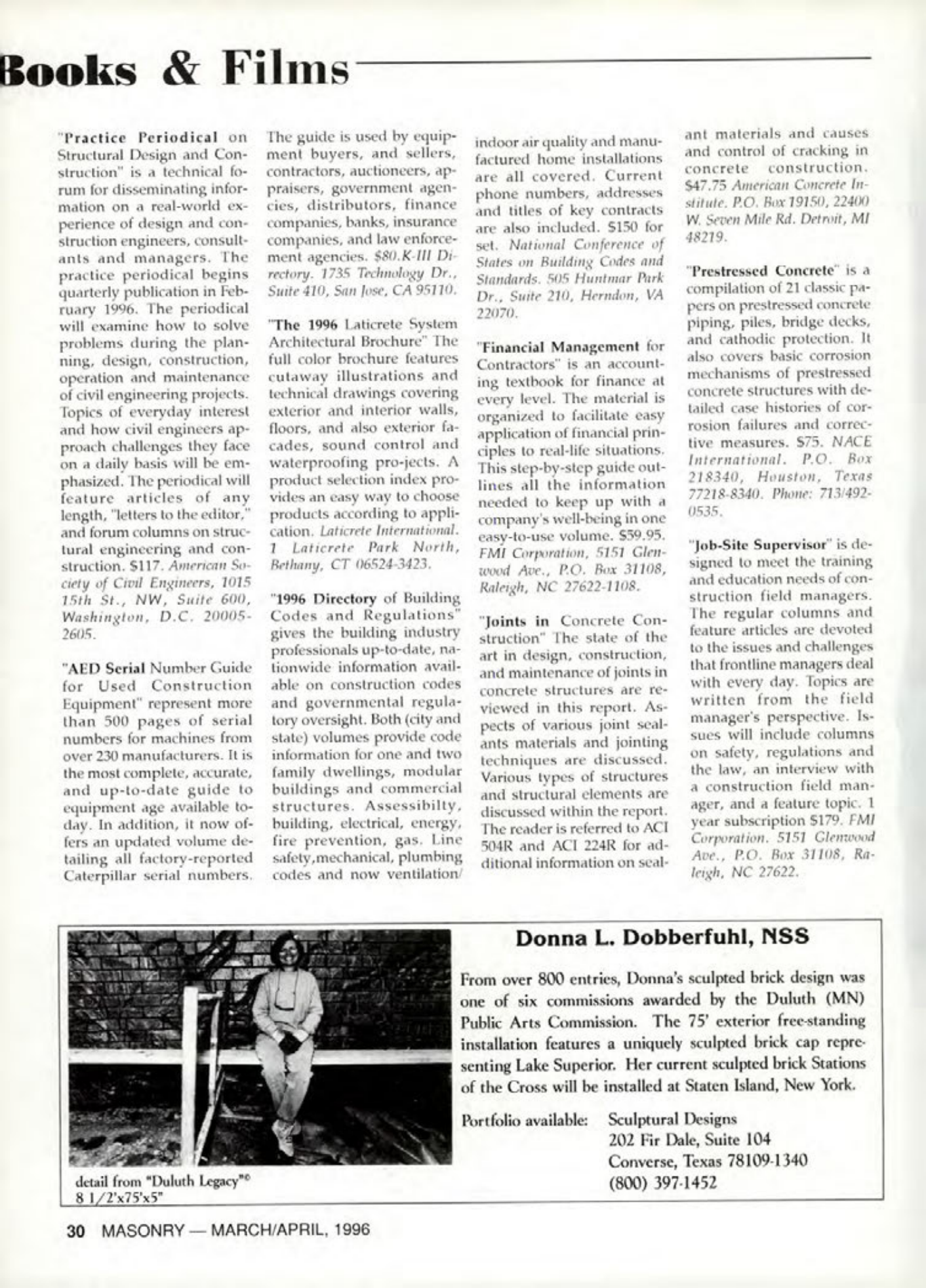 Masonry Magazine April 1996 Page. 30