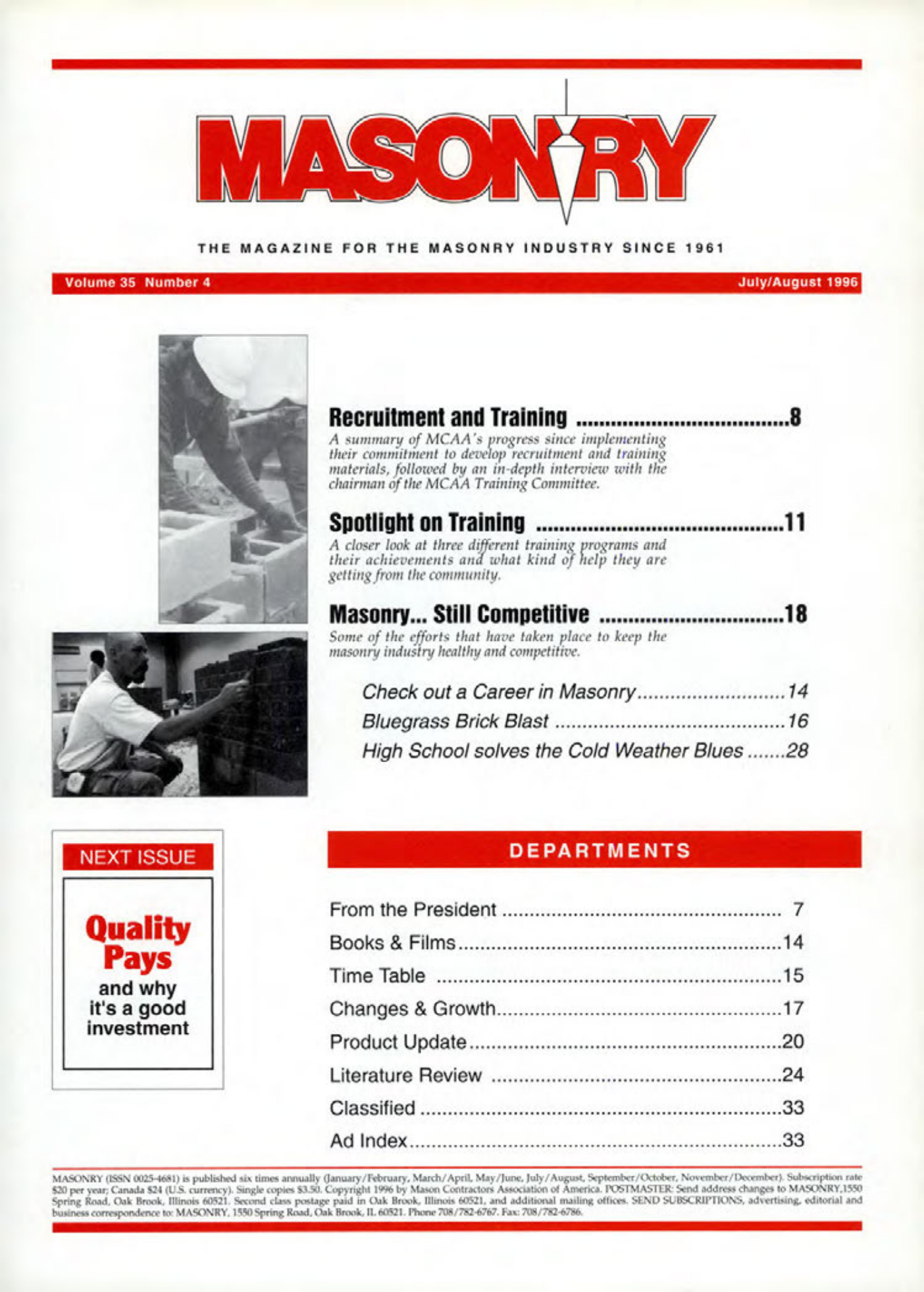 Masonry Magazine August 1996 Page. 3