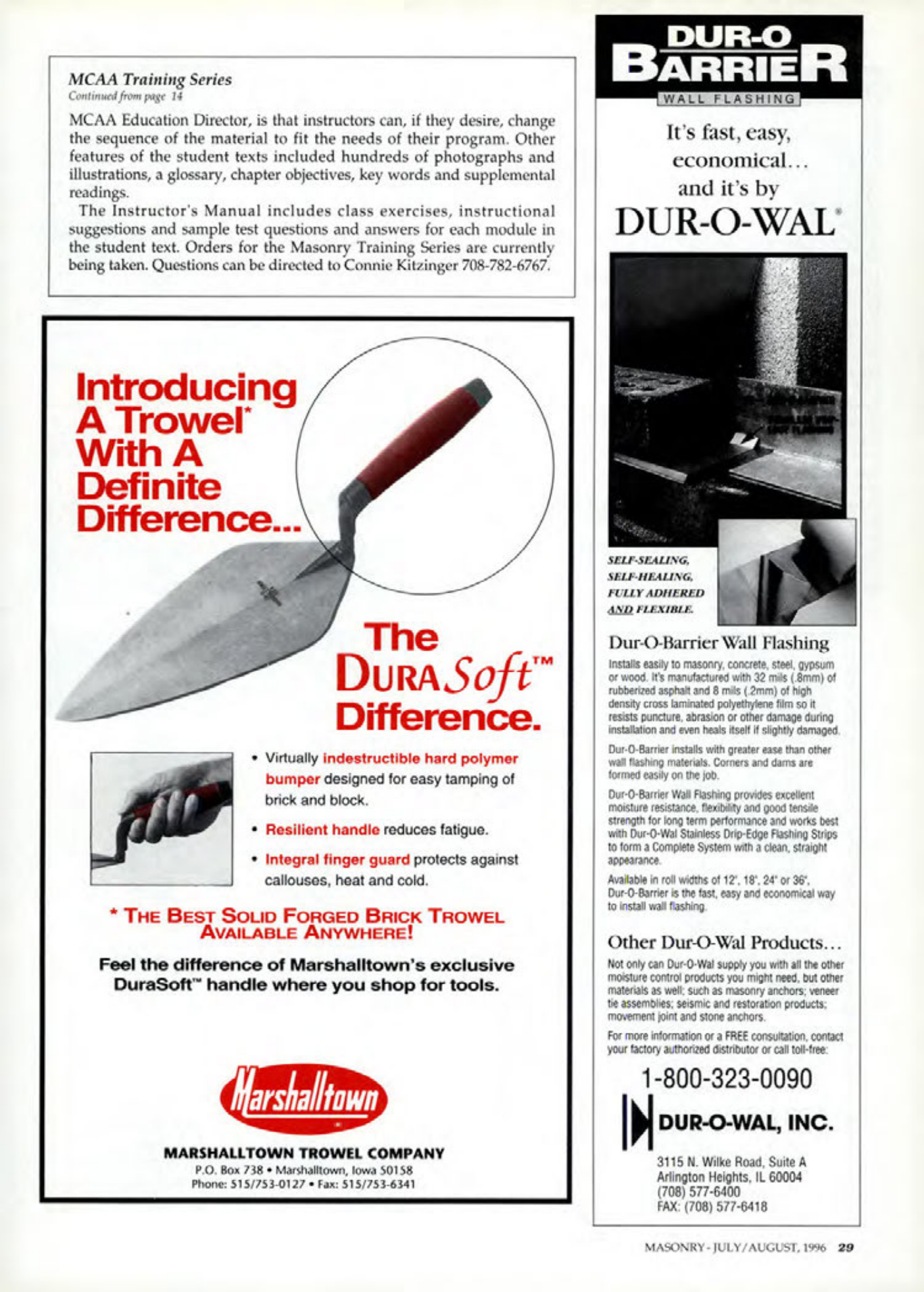 Masonry Magazine August 1996 Page. 29