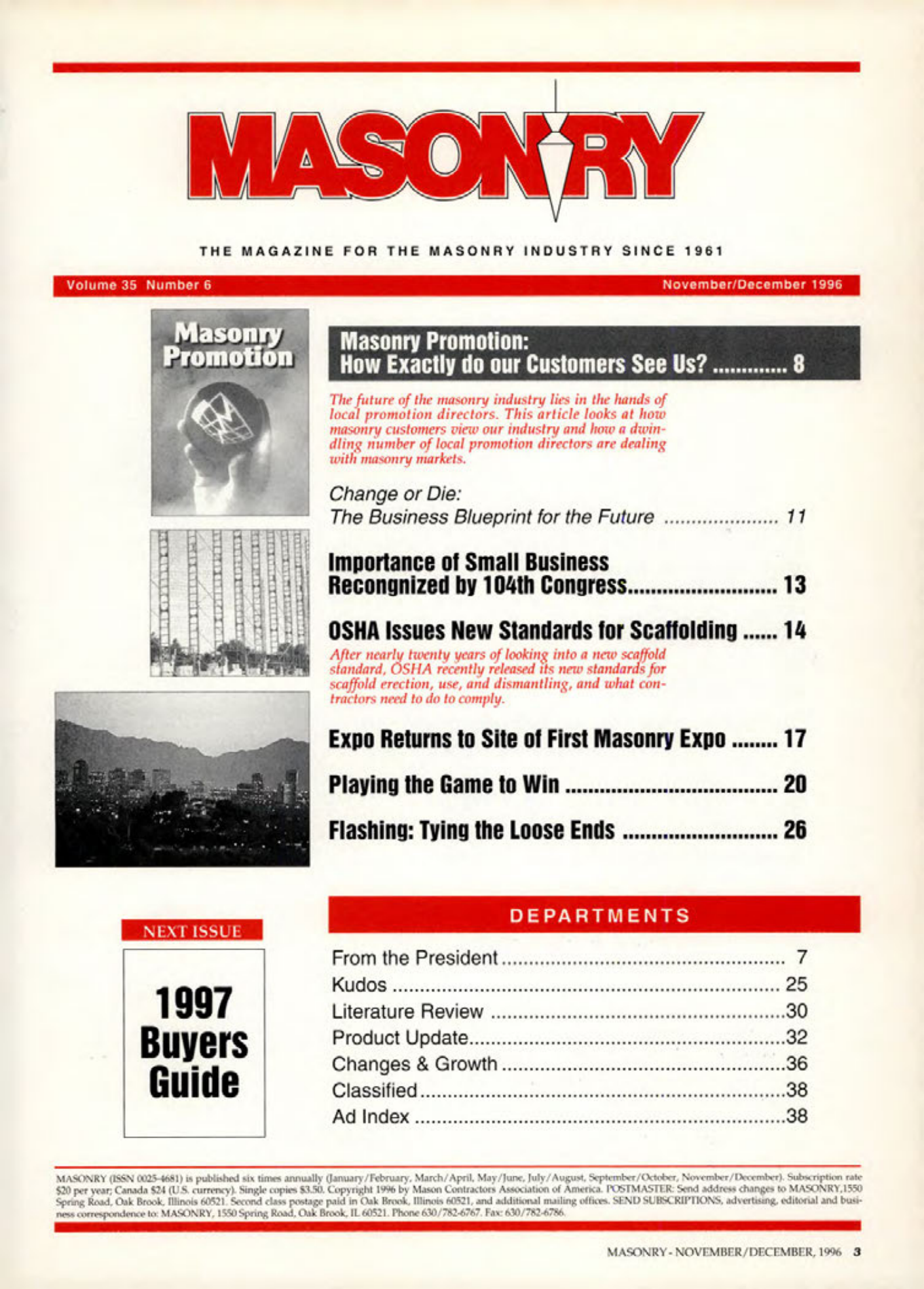 Masonry Magazine December 1996 Page. 3