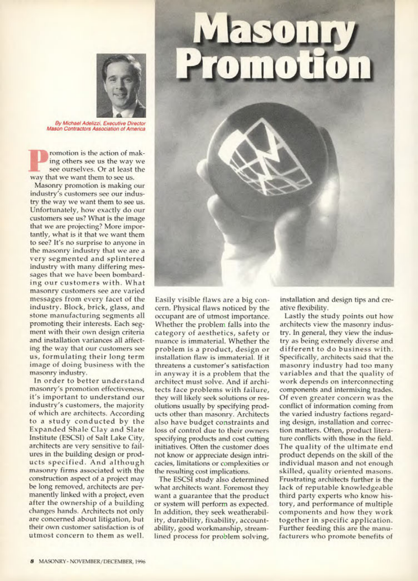 Masonry Magazine December 1996 Page. 8