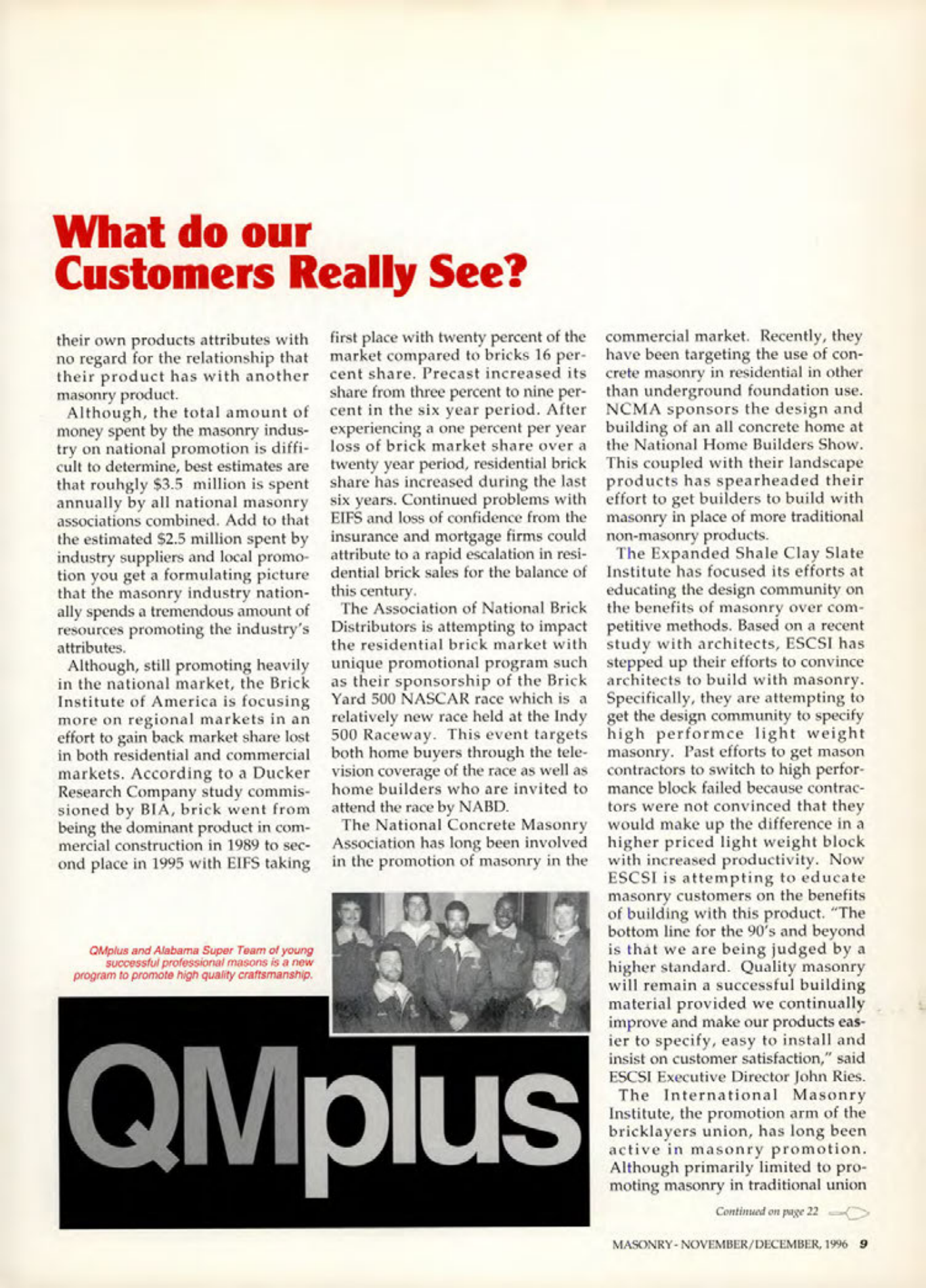 Masonry Magazine December 1996 Page. 9