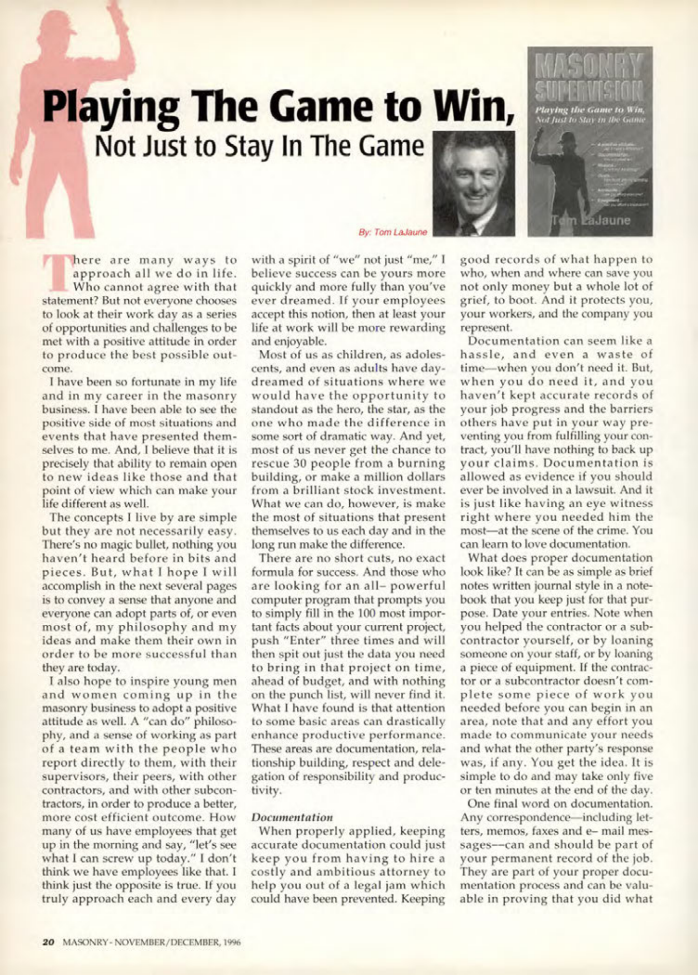 Masonry Magazine December 1996 Page. 20