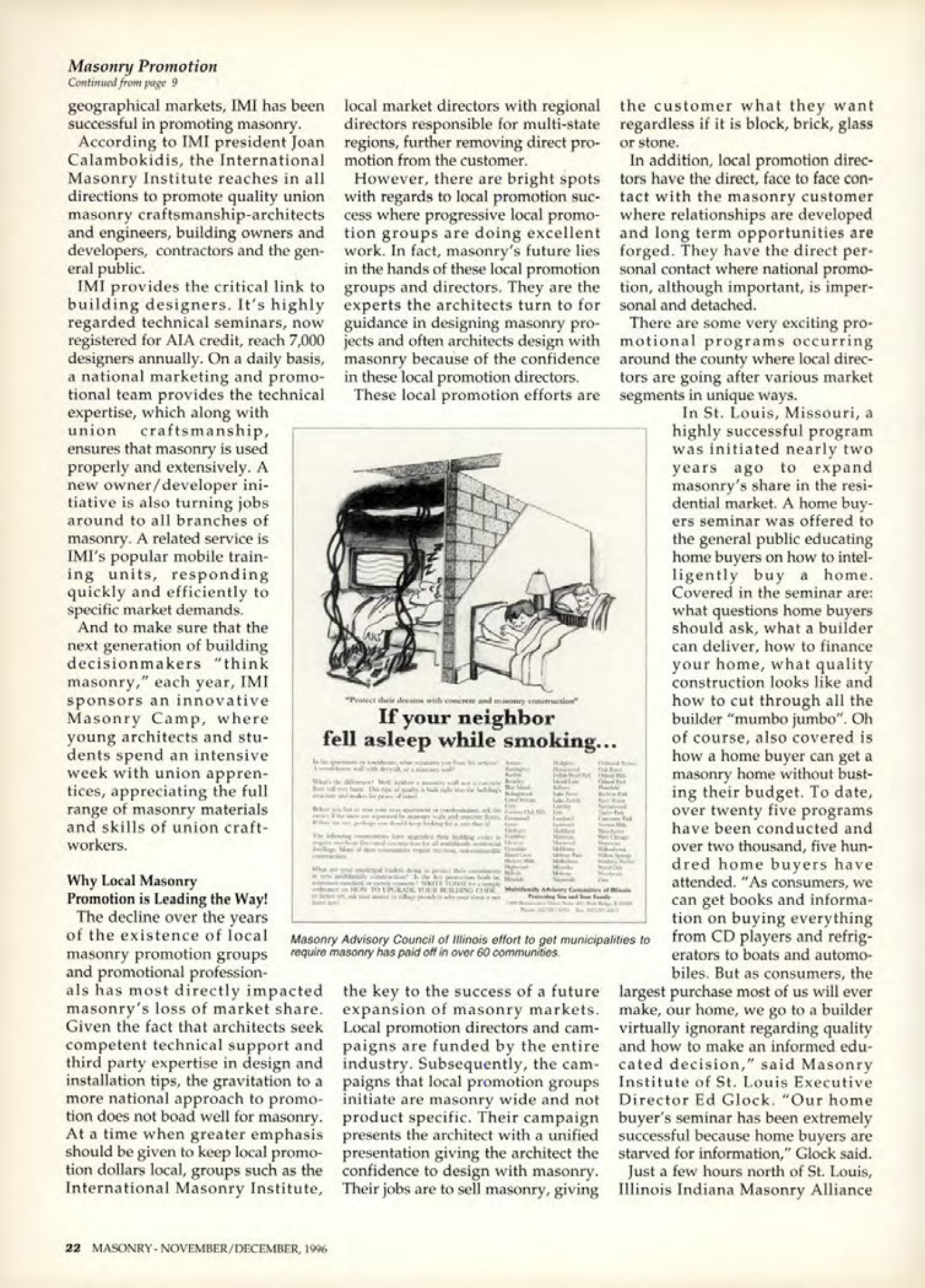 Masonry Magazine December 1996 Page. 22
