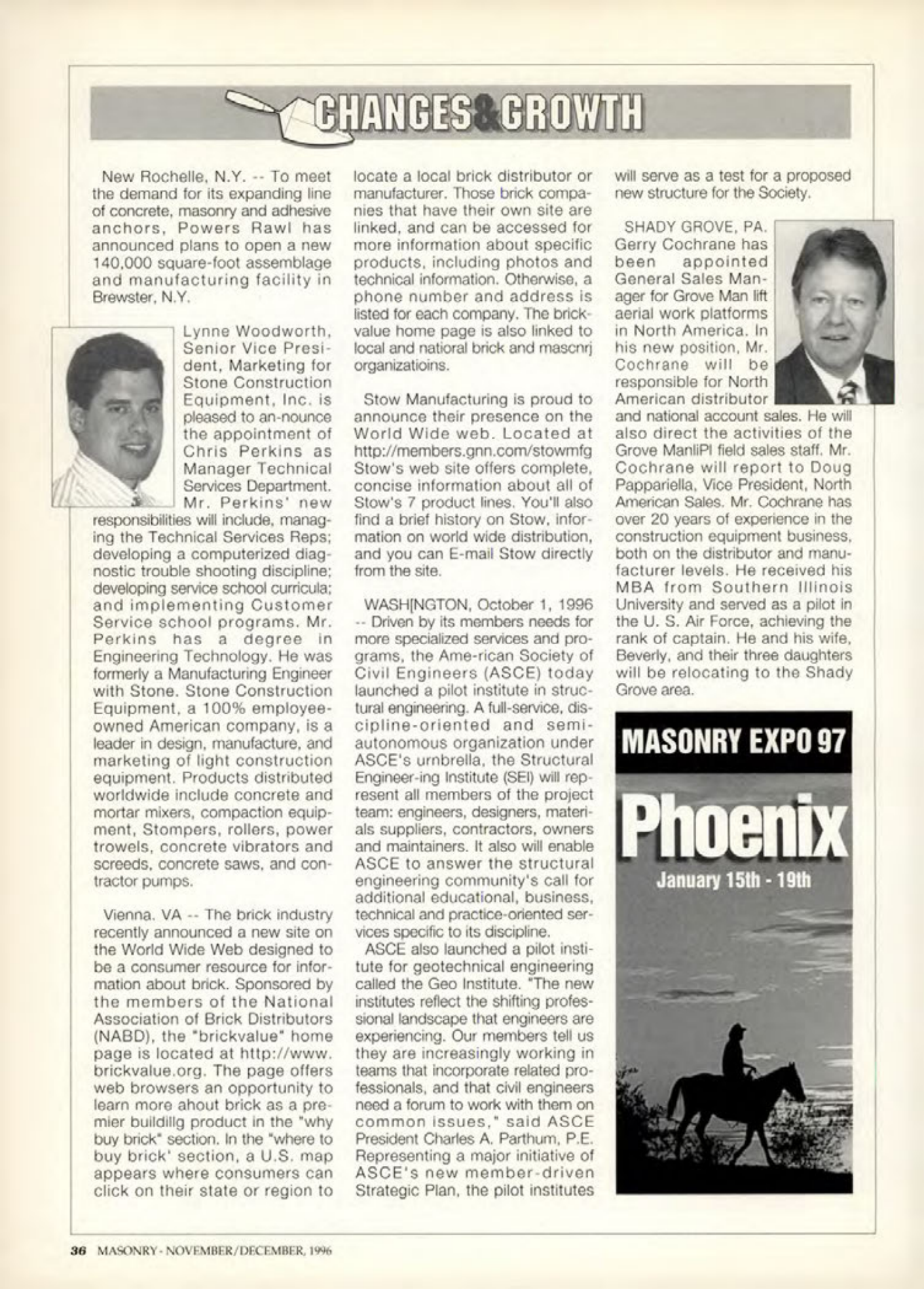 Masonry Magazine December 1996 Page. 36
