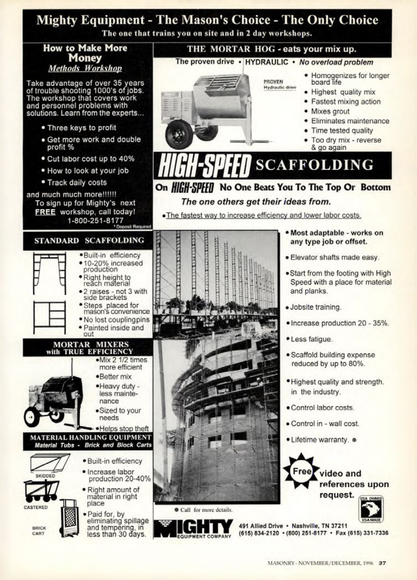 Masonry Magazine December 1996 Page. 37