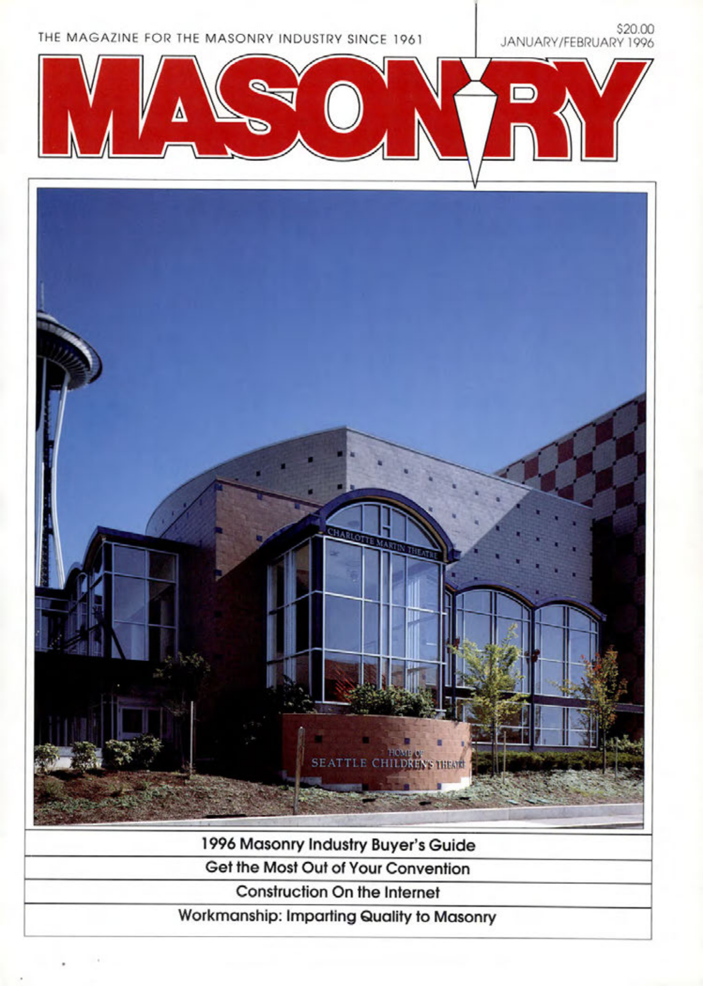 Masonry Magazine February 1996 Page. 1