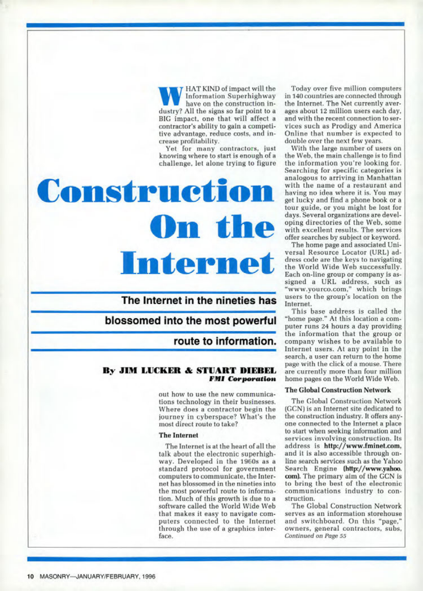 Masonry Magazine February 1996 Page. 10