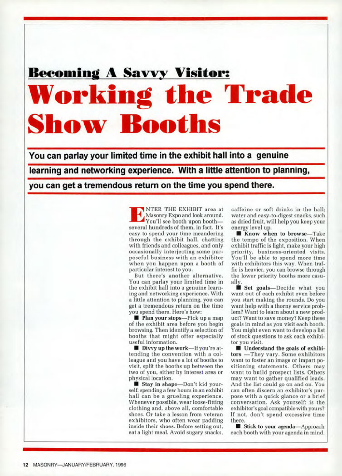 Masonry Magazine February 1996 Page. 12